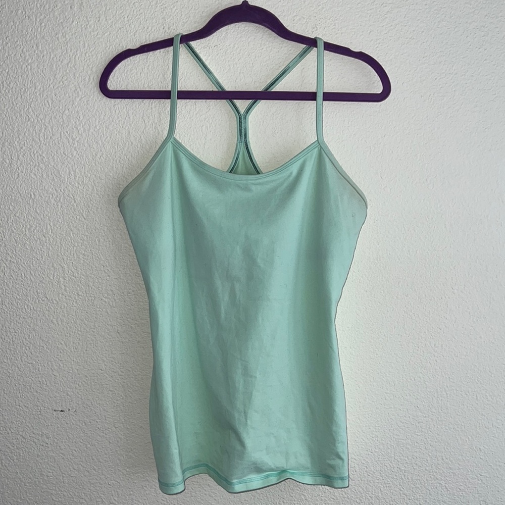 Lululemon Mint Green Power Y Racerback Tank Top. Size 12